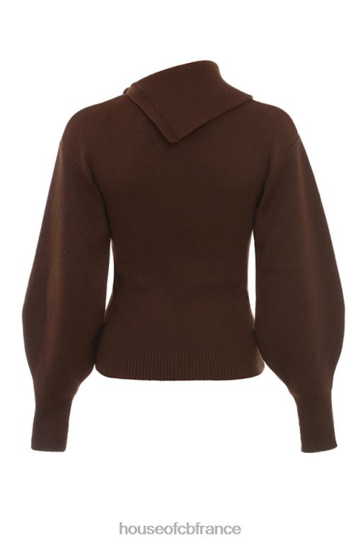House of CB pull en cachemire mélangé chocolat adelita N888H654 vêtements