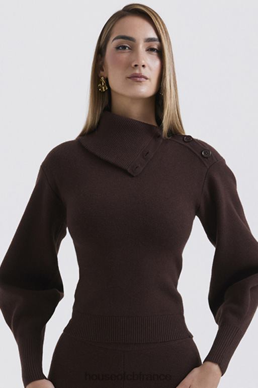 House of CB pull en cachemire mélangé chocolat adelita N888H654 vêtements
