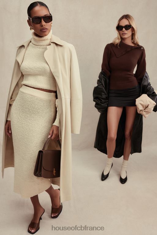 House of CB pull en cachemire mélangé chocolat adelita N888H654 vêtements
