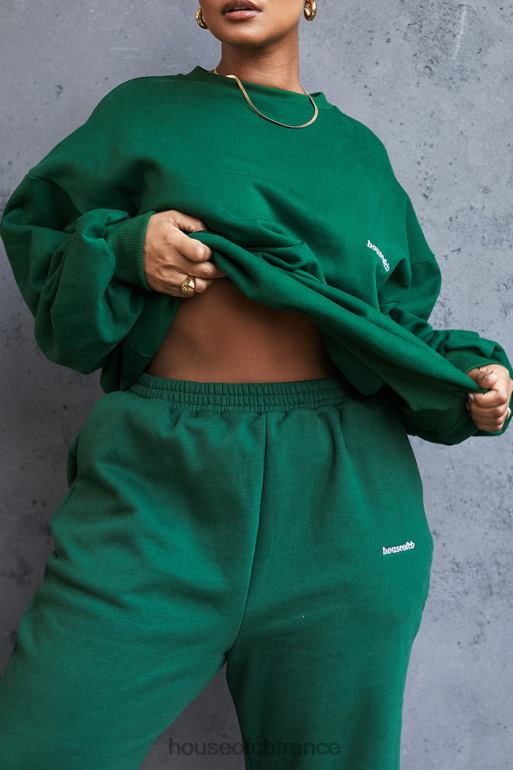 House of CB sweat-shirt oversize à col rond Tommy Green N888H798 vêtements