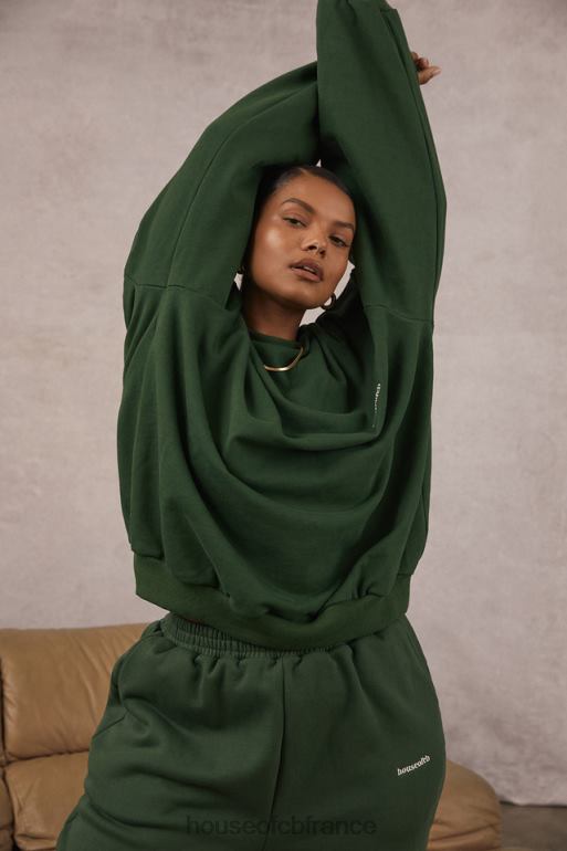 House of CB sweat-shirt oversize à col rond Tommy Green N888H798 vêtements