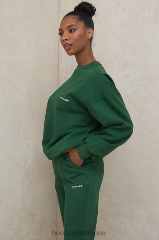 House of CB sweat-shirt oversize à col rond Tommy Green N888H798 vêtements