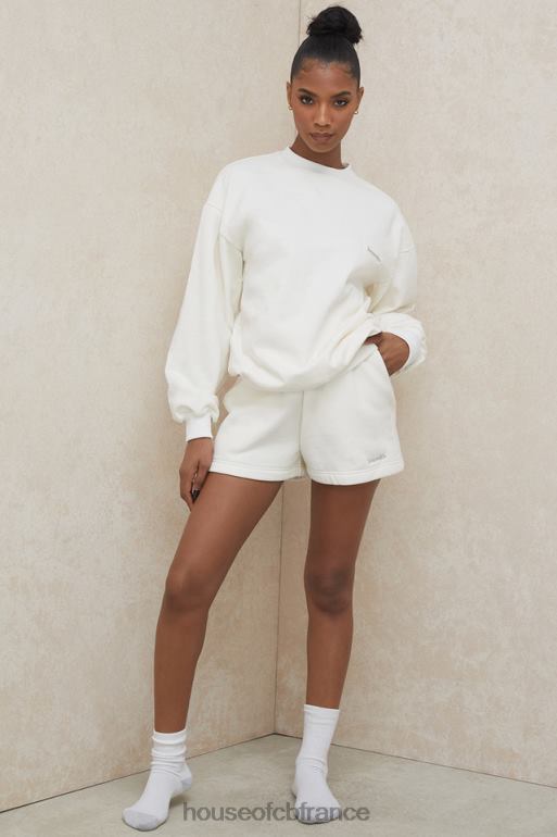 House of CB sweat-shirt oversize à col rond Tommy Off White N888H799 vêtements