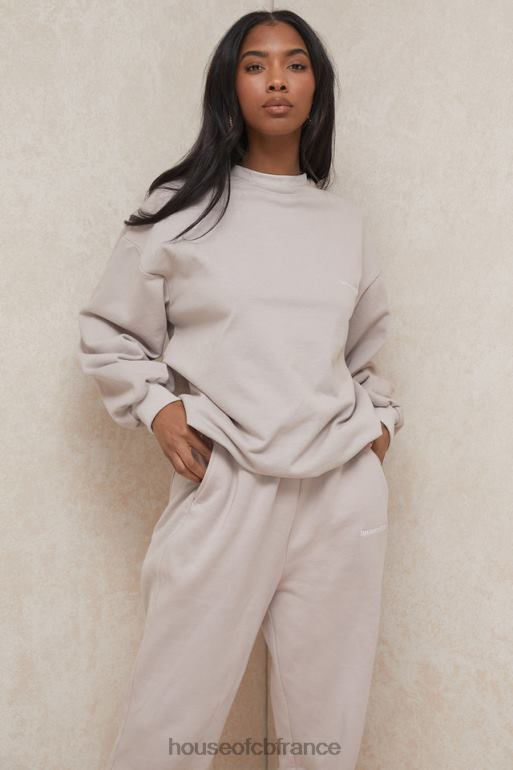 House of CB sweat-shirt oversize à col rond Tommy Stone N888H802 vêtements