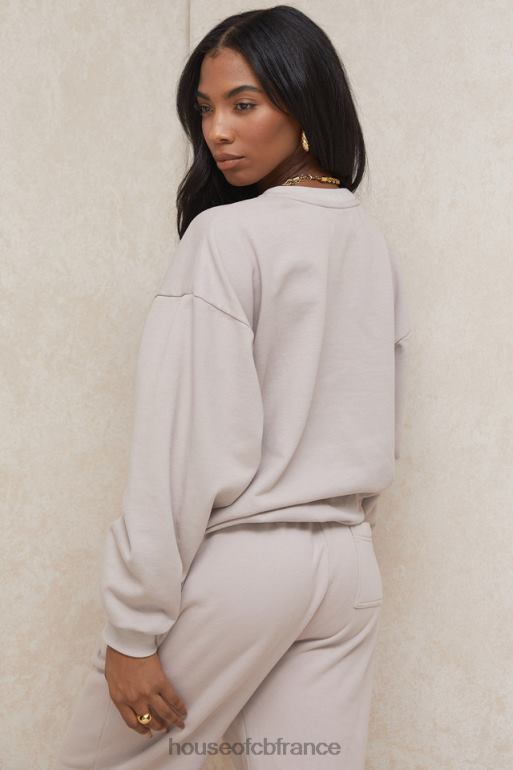 House of CB sweat-shirt oversize à col rond Tommy Stone N888H802 vêtements