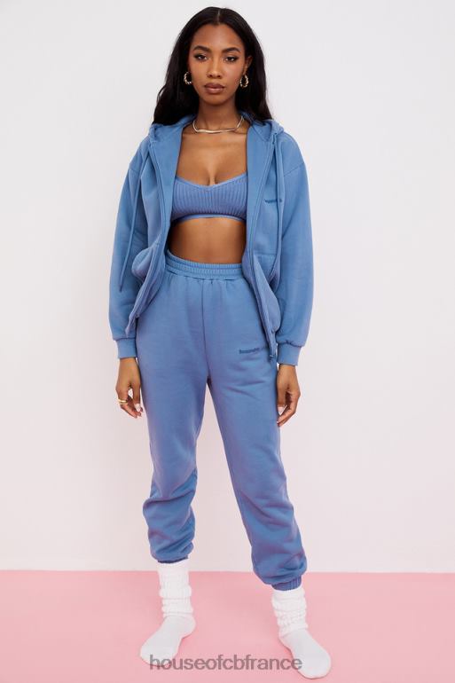 House of CB Sweat à capuche zippé Storm Azure N888H769 vêtements