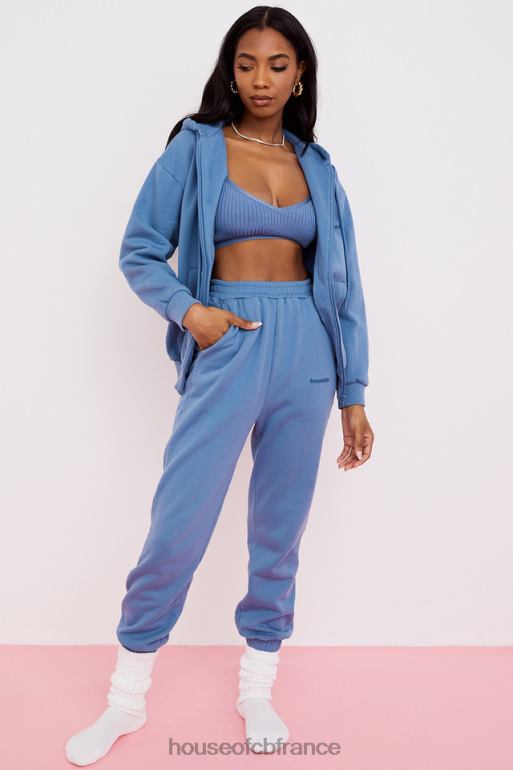 House of CB Sweat à capuche zippé Storm Azure N888H769 vêtements