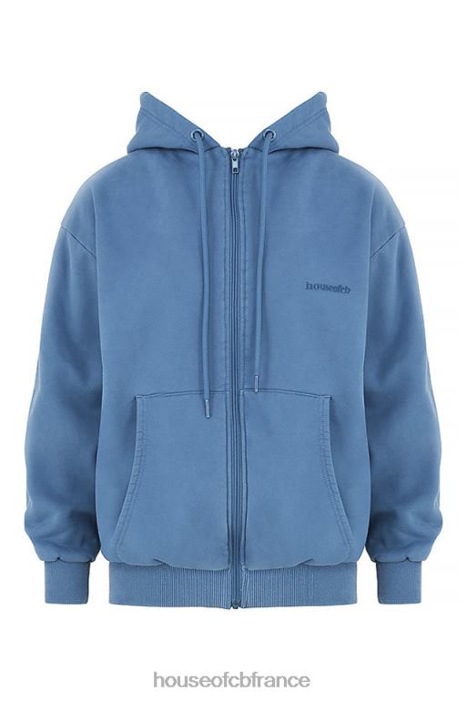 House of CB Sweat à capuche zippé Storm Azure N888H769 vêtements