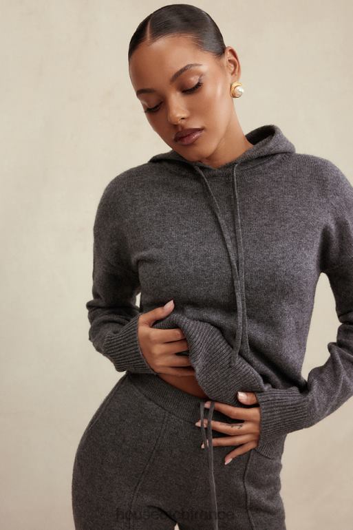 House of CB jionni sweat à capuche en cachemire mélangé anthracite N888H650 vêtements