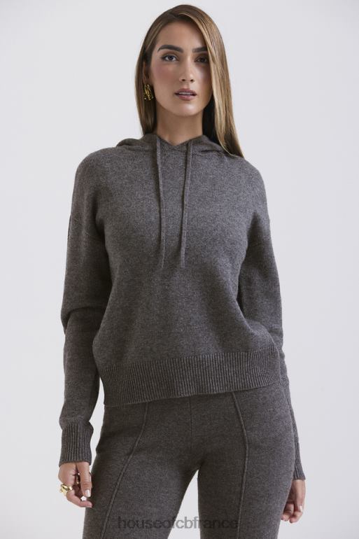 House of CB jionni sweat à capuche en cachemire mélangé anthracite N888H650 vêtements