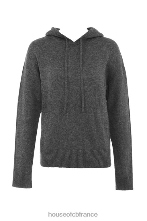 House of CB jionni sweat à capuche en cachemire mélangé anthracite N888H650 vêtements