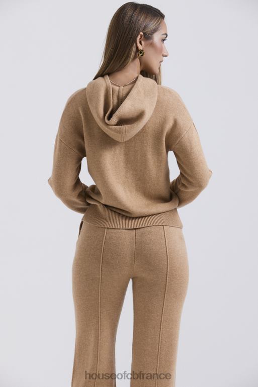 House of CB jionni sweat à capuche en cachemire mélangé camel N888H651 vêtements