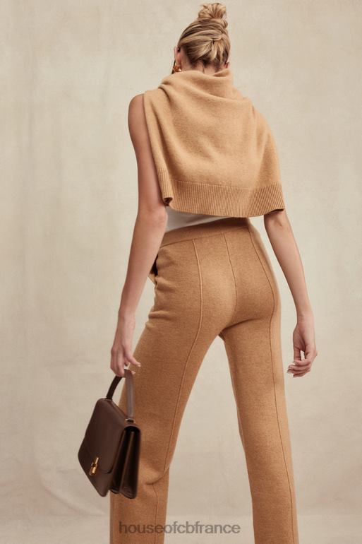 House of CB jionni sweat à capuche en cachemire mélangé camel N888H651 vêtements