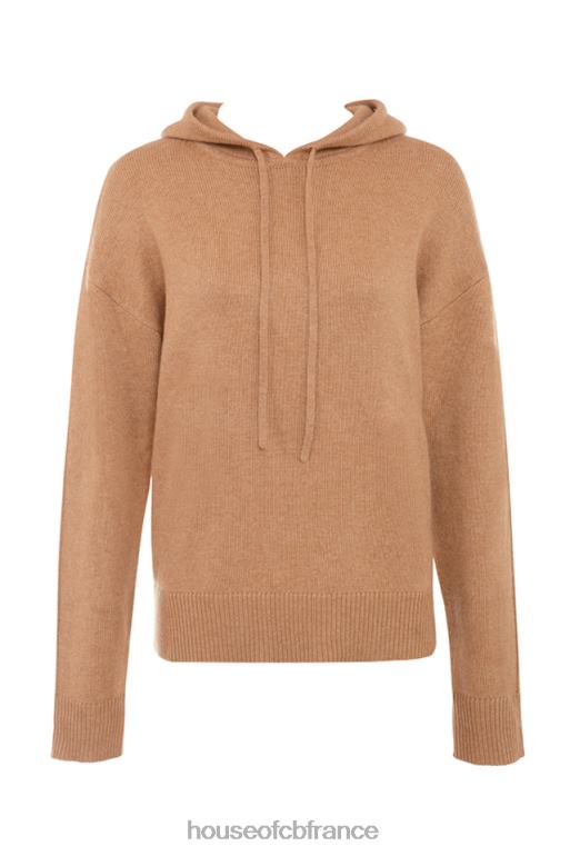 House of CB jionni sweat à capuche en cachemire mélangé camel N888H651 vêtements