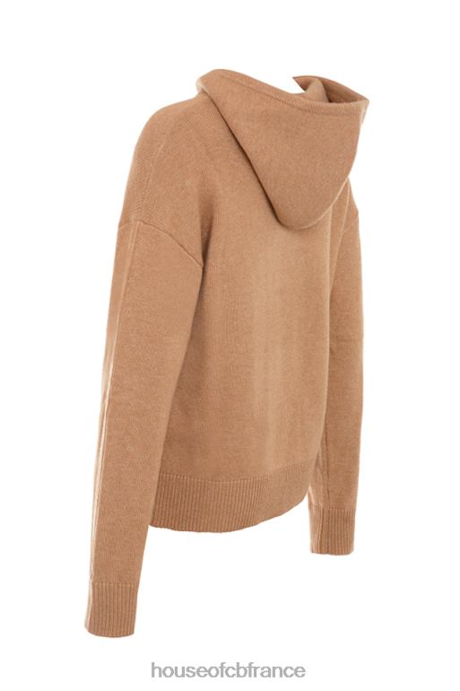 House of CB jionni sweat à capuche en cachemire mélangé camel N888H651 vêtements