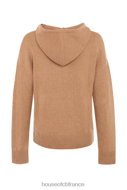 House of CB jionni sweat à capuche en cachemire mélangé camel N888H651 vêtements