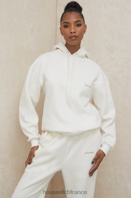 House of CB sweat à capuche oversize blanc cassé halo N888H792 vêtements