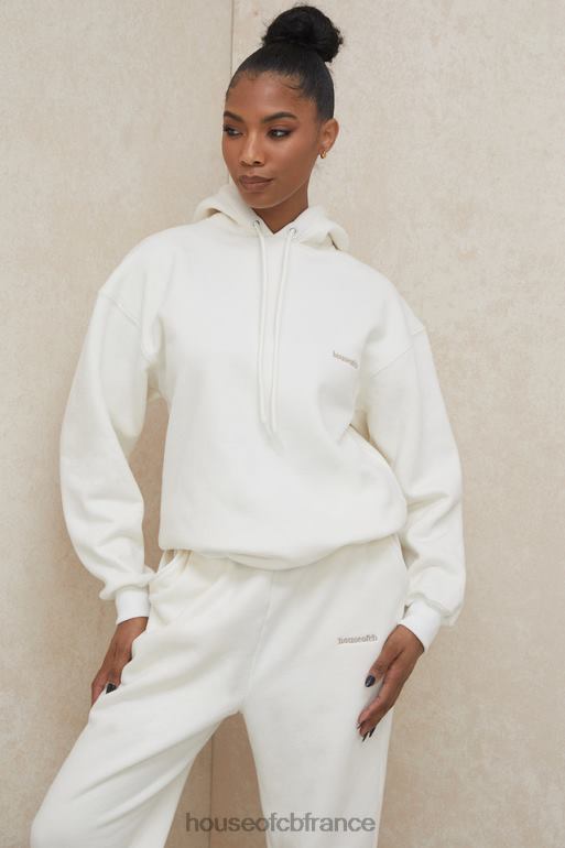 House of CB sweat à capuche oversize blanc cassé halo N888H792 vêtements