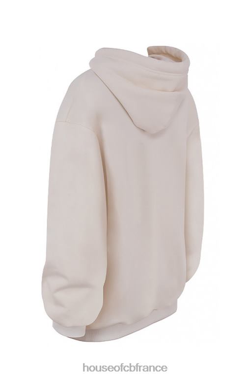 House of CB sweat à capuche oversize blanc cassé halo N888H792 vêtements