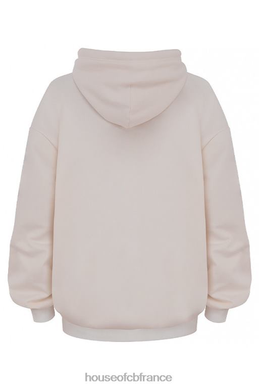 House of CB sweat à capuche oversize blanc cassé halo N888H792 vêtements