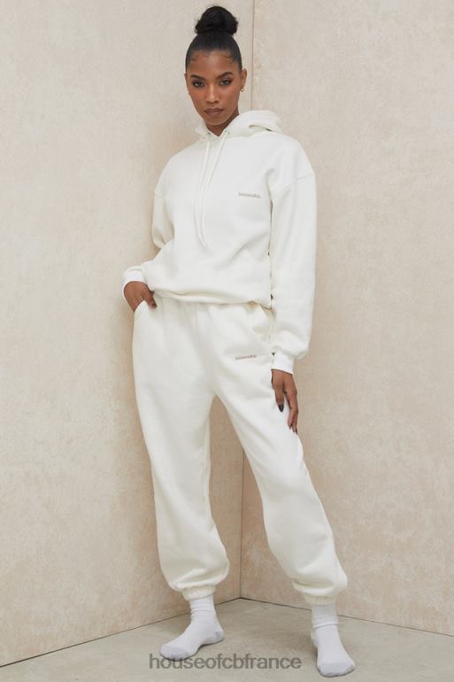 House of CB sweat à capuche oversize blanc cassé halo N888H792 vêtements