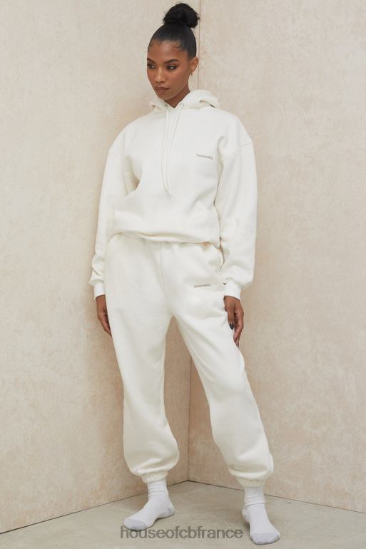 House of CB sweat à capuche oversize blanc cassé halo N888H792 vêtements