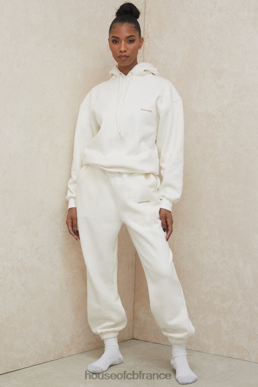 House of CB sweat à capuche oversize blanc cassé halo N888H792 vêtements