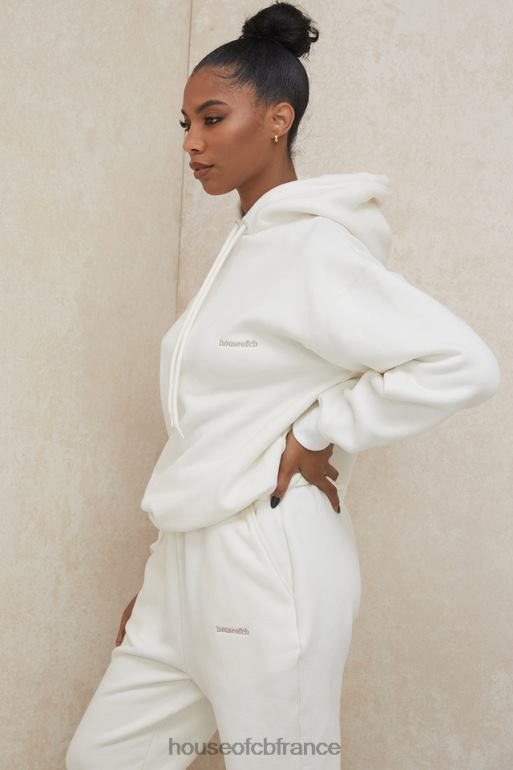 House of CB sweat à capuche oversize blanc cassé halo N888H792 vêtements