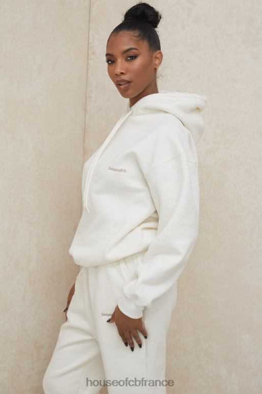 House of CB sweat à capuche oversize blanc cassé halo N888H792 vêtements