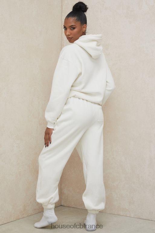 House of CB sweat à capuche oversize blanc cassé halo N888H792 vêtements