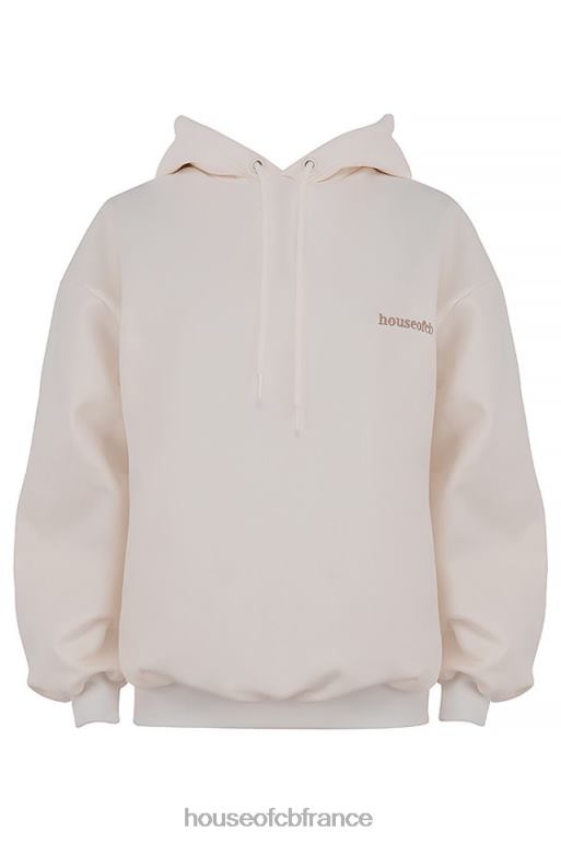 House of CB sweat à capuche oversize blanc cassé halo N888H792 vêtements
