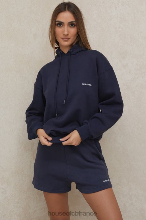 House of CB sweat à capuche oversize bleu marine halo N888H796 vêtements