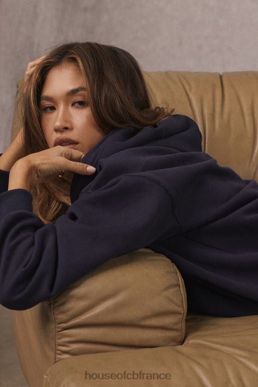 House of CB sweat à capuche oversize bleu marine halo N888H796 vêtements