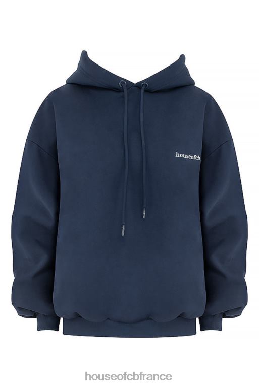 House of CB sweat à capuche oversize bleu marine halo N888H796 vêtements