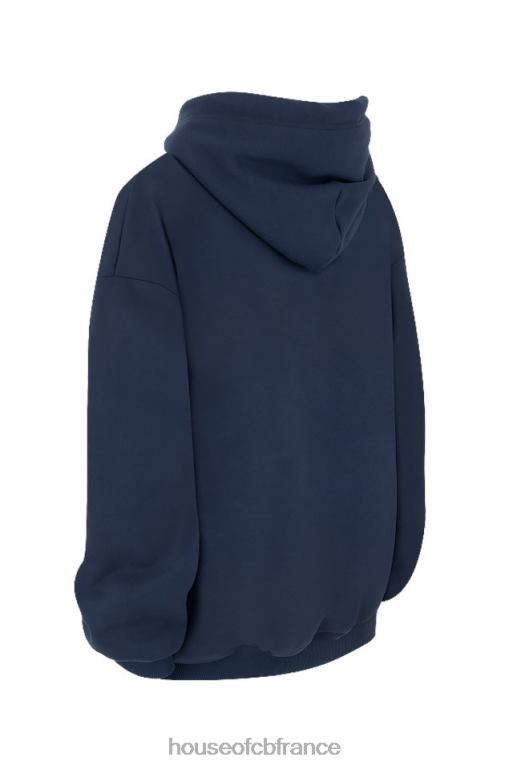 House of CB sweat à capuche oversize bleu marine halo N888H796 vêtements