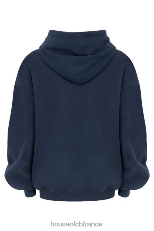 House of CB sweat à capuche oversize bleu marine halo N888H796 vêtements