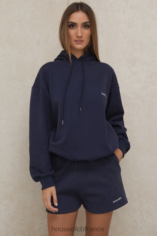House of CB sweat à capuche oversize bleu marine halo N888H796 vêtements