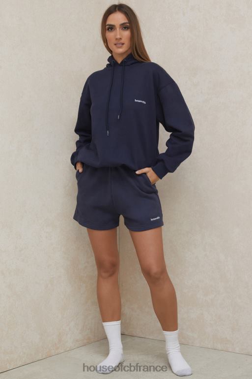 House of CB sweat à capuche oversize bleu marine halo N888H796 vêtements