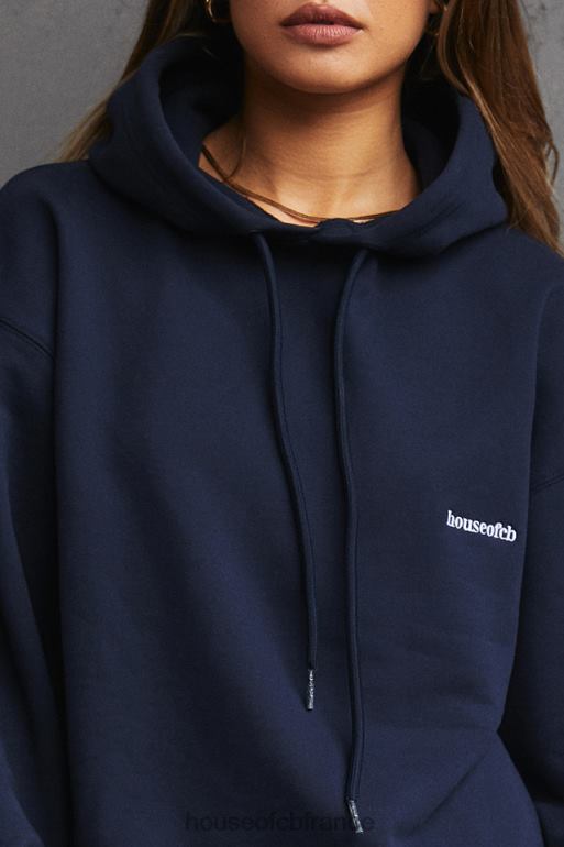 House of CB sweat à capuche oversize bleu marine halo N888H796 vêtements
