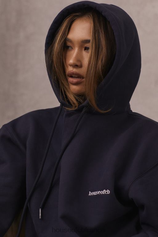 House of CB sweat à capuche oversize bleu marine halo N888H796 vêtements