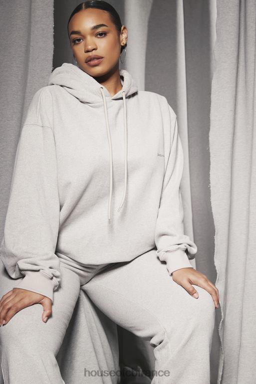 House of CB sweat à capuche oversize gris clair halo N888H725 vêtements