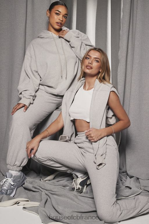 House of CB sweat à capuche oversize gris clair halo N888H725 vêtements