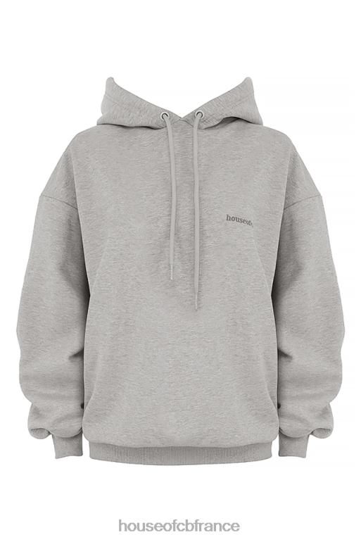 House of CB sweat à capuche oversize gris clair halo N888H725 vêtements