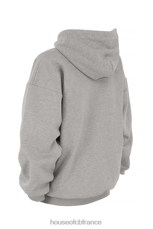 House of CB sweat à capuche oversize gris clair halo N888H725 vêtements