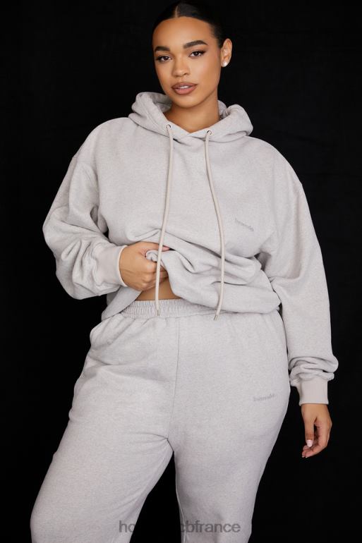 House of CB sweat à capuche oversize gris clair halo N888H725 vêtements