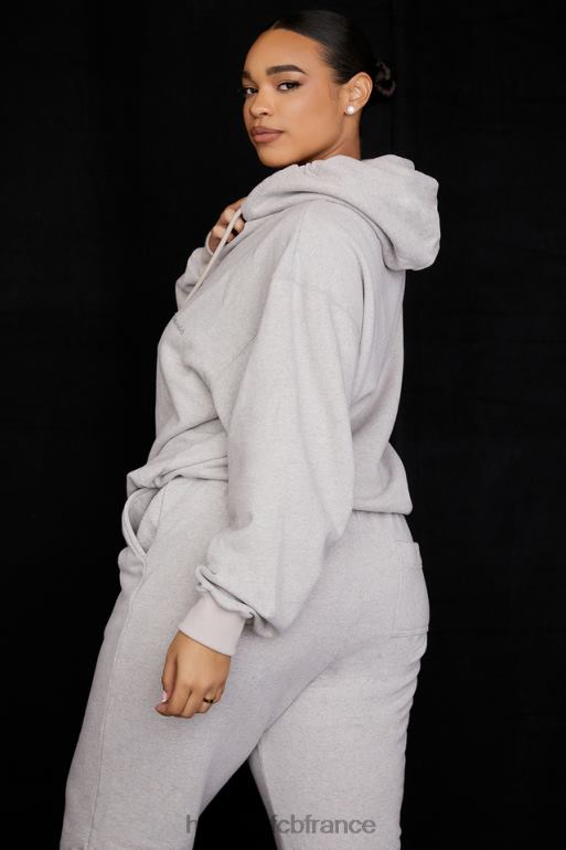 House of CB sweat à capuche oversize gris clair halo N888H725 vêtements