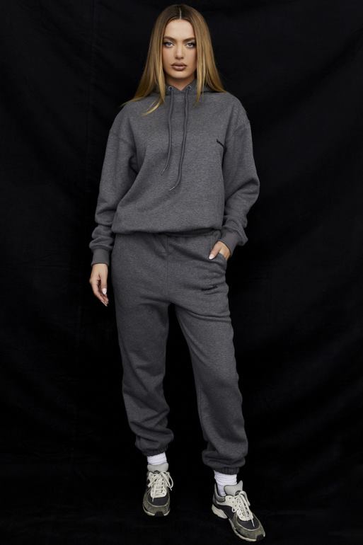 House of CB sweat à capuche oversize gris foncé halo N888H726 vêtements