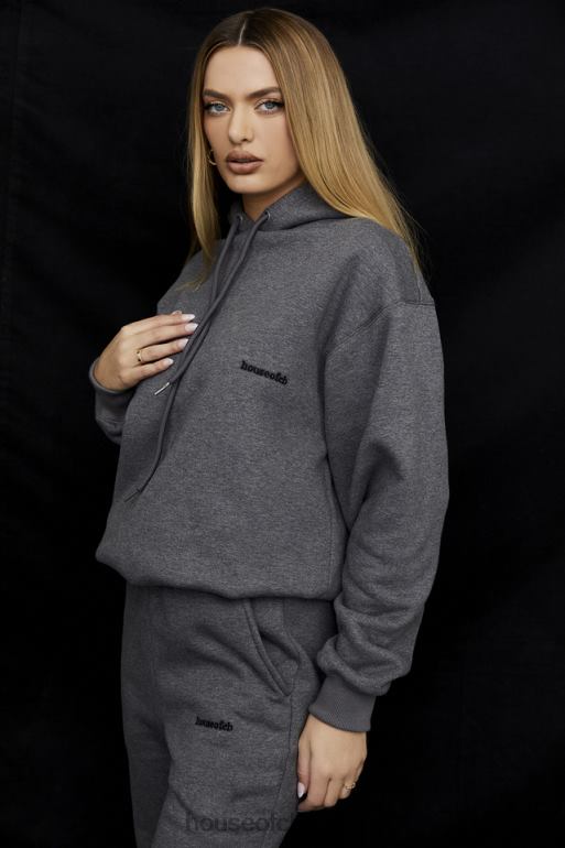 House of CB sweat à capuche oversize gris foncé halo N888H726 vêtements