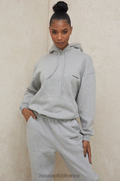 House of CB sweat à capuche oversize gris halo N888H795 vêtements