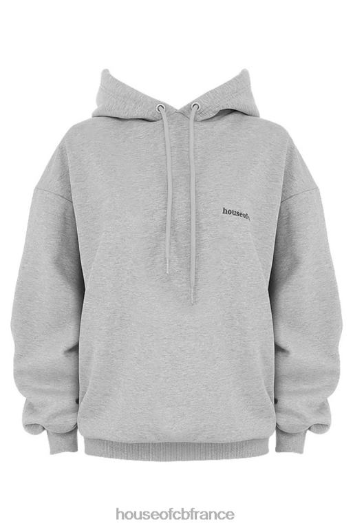 House of CB sweat à capuche oversize gris halo N888H795 vêtements